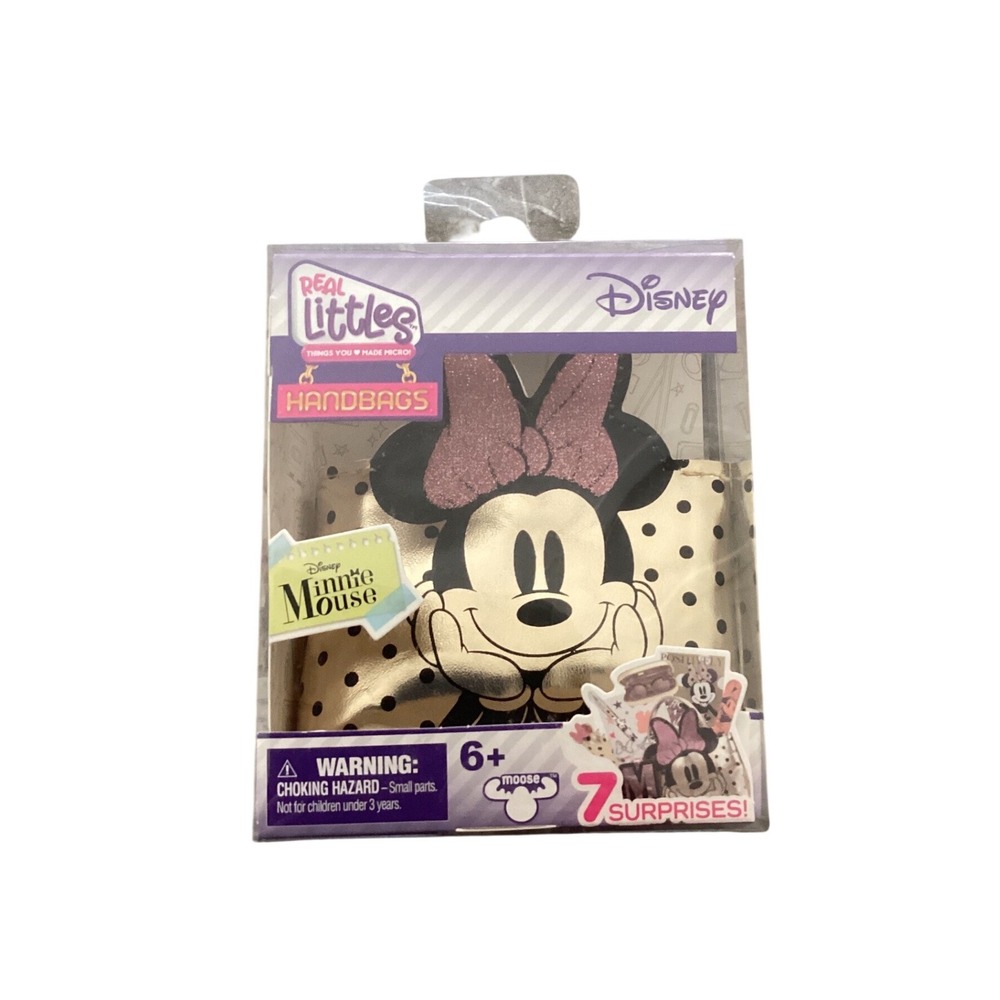 Disney‎ Minnie Mouse Real Littles Handbag Moose Toys Gold Polka Dot 7 Surprises